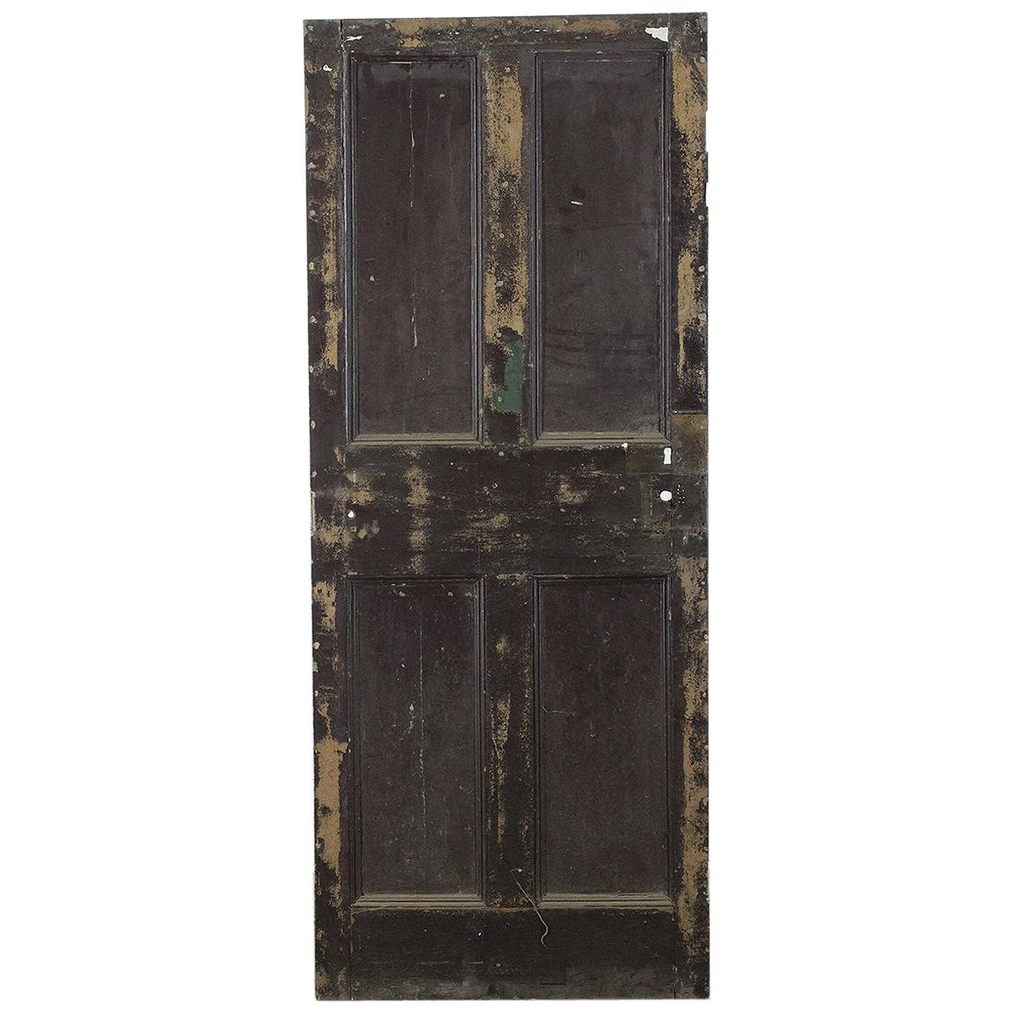 Old Pine Four Panel Interior Door, 20th Century For Sale