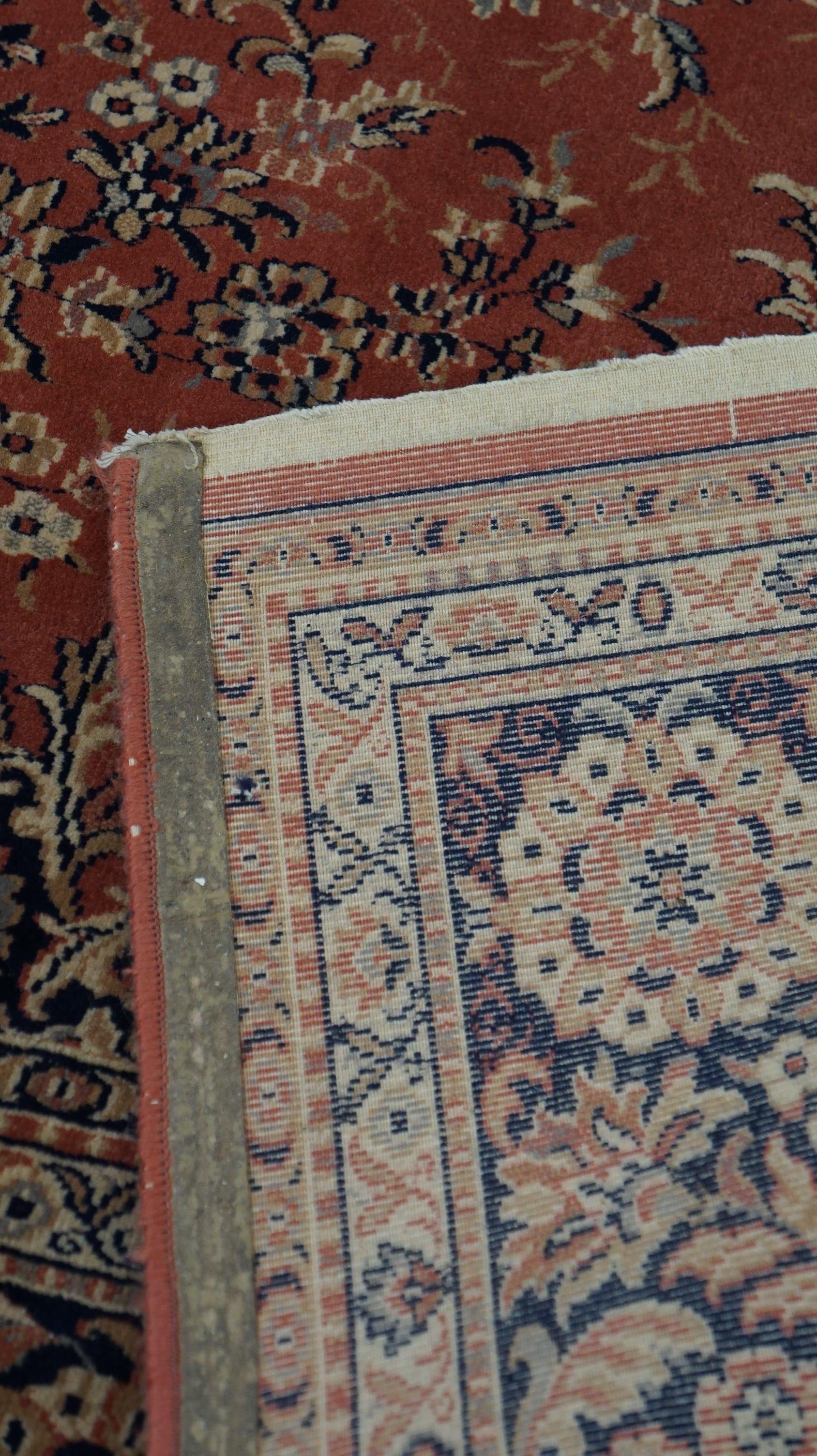 Vieux tapis oriental rose, rouge et bleu avec beau motif, 285 x202 cm en vente 2