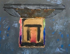 Old Place, Large Contemporary Mixed-Media Abstract Painting