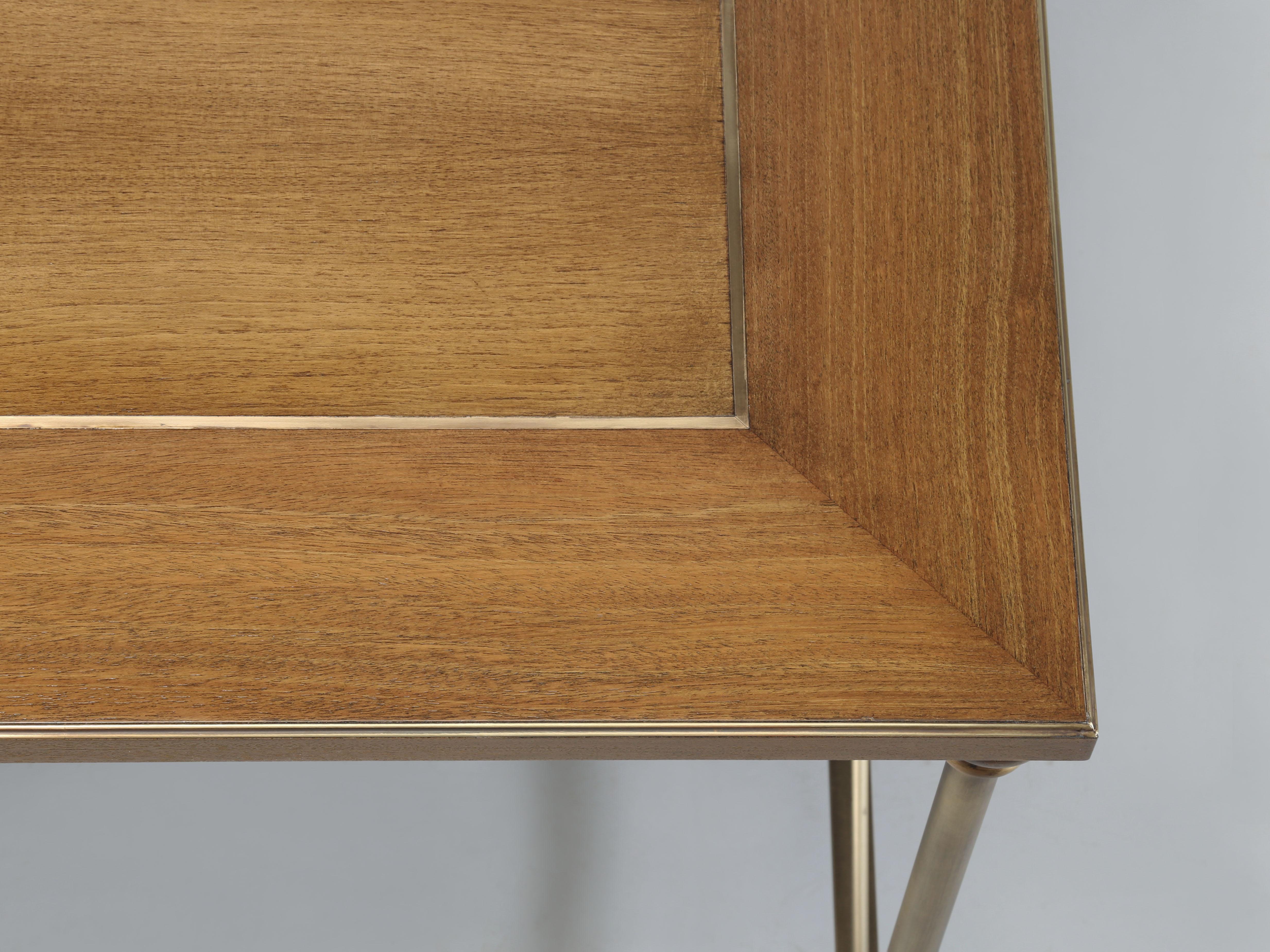 XXIe siècle et contemporain Table de salle à manger d'inspiration industrielle Old Plank Bronze, laiton et noyer dans n'importe quelle taille en vente