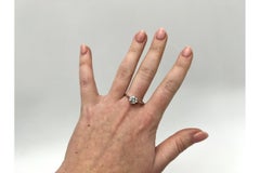 Antique Platinum Ring with 1.35ct Old European Cut Diamond