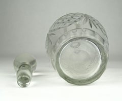 Old Polished Glass with Liqueur Glass Stopper