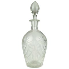 Old Polished Glass with Liqueur Glass Stopper
