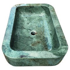OLD POLISHED GREEN MARBLE SINK began 20th Century