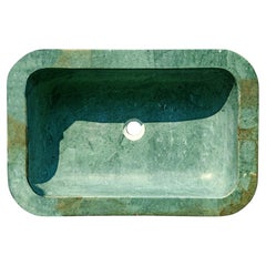 OLD POLISHED GREEN MARBLE SINK began 20th Century