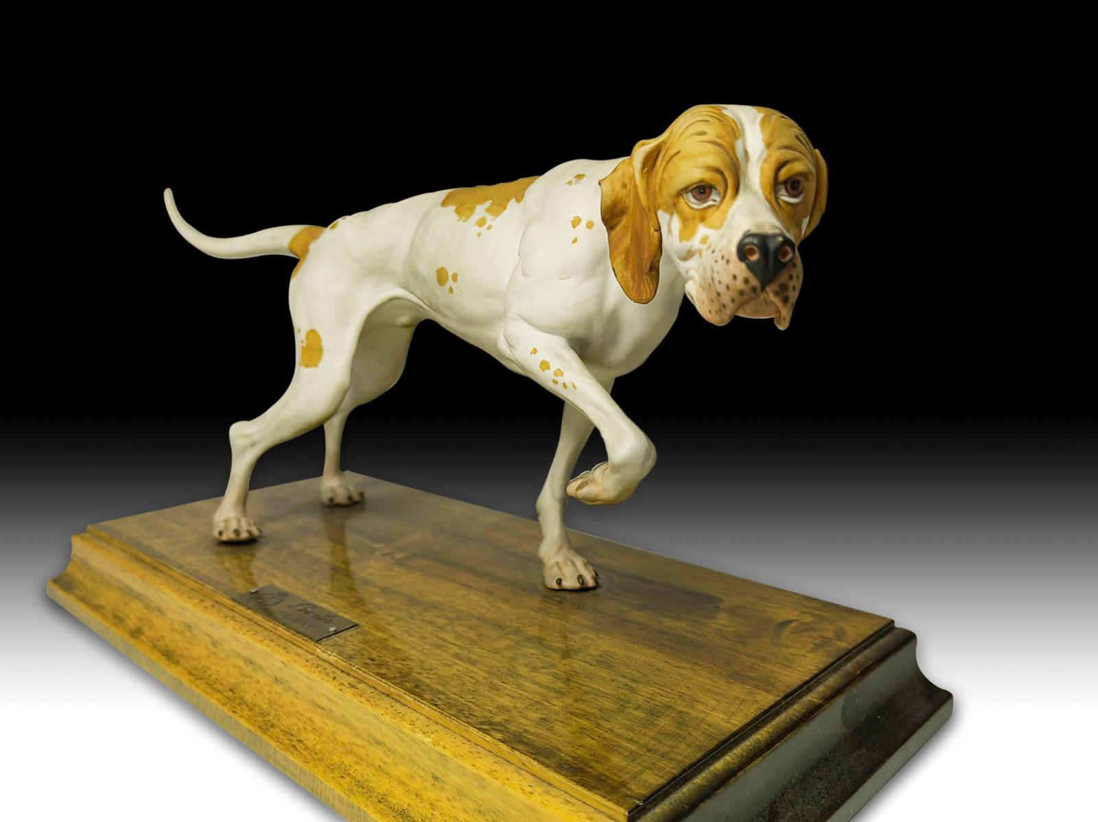 Old Porcelain Pointer, Early 20th Century For Sale 5