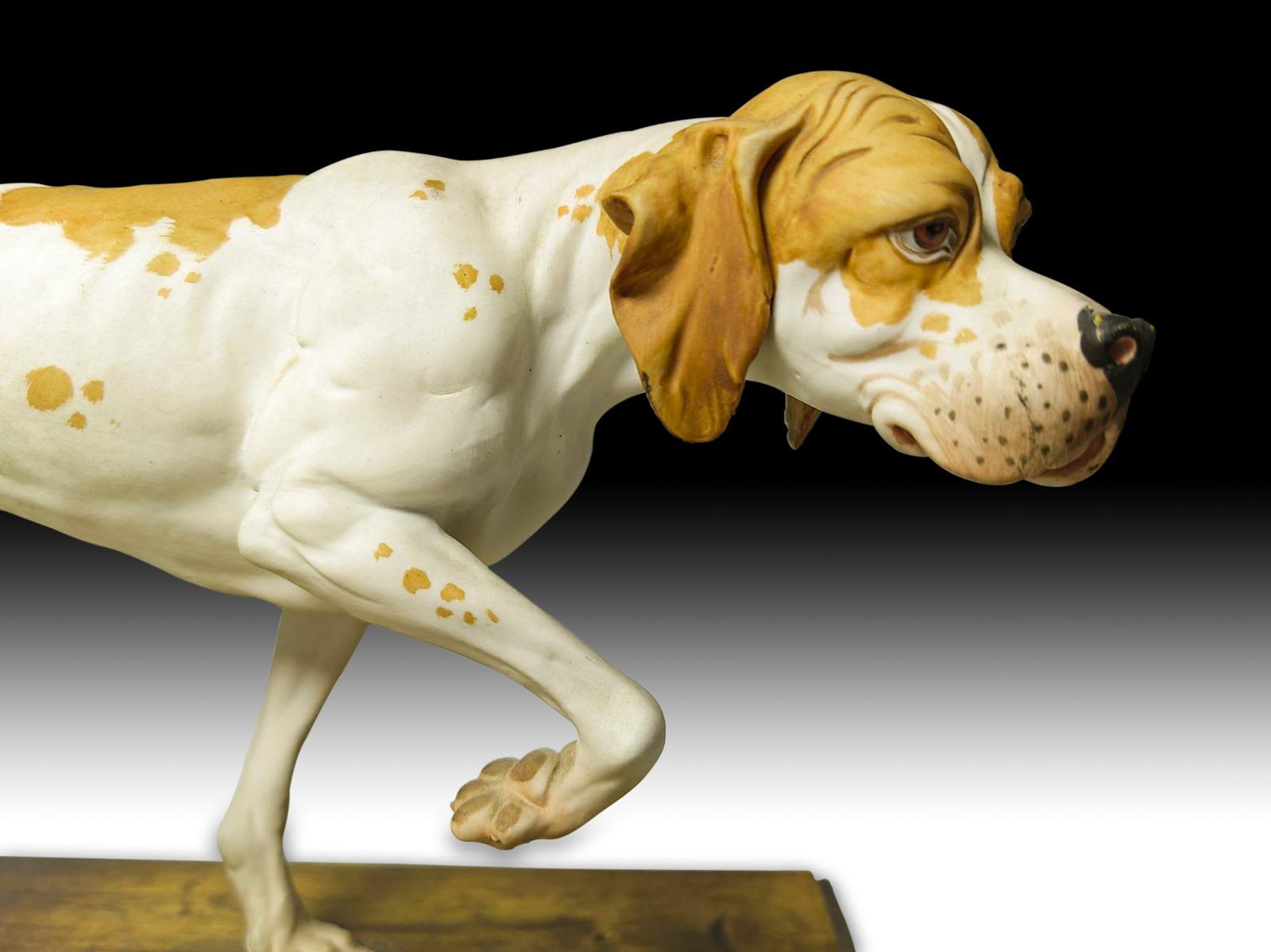 Modern Old Porcelain Pointer, Early 20th Century For Sale
