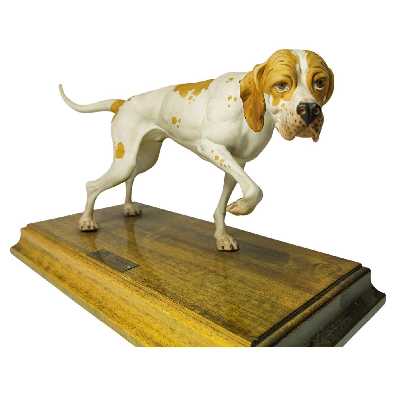 Old Porcelain Pointer, Early 20th Century For Sale