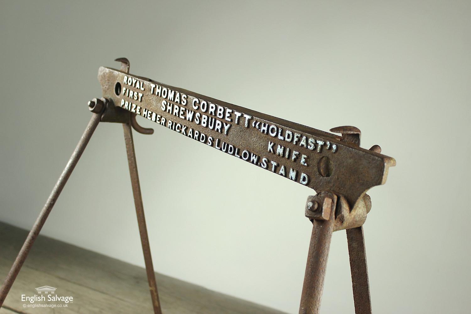 Metal Old Portable Holdfast Knife Stand, 20th Century For Sale