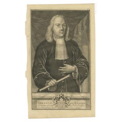 Vieux portrait d'Abraham van Riebeeck, gouverneur-général des Indes orientales néerlandaises