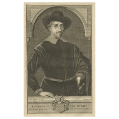 Old Portrait of Anthony Van Diemen, Governor of the Dutch East Indies, 1726