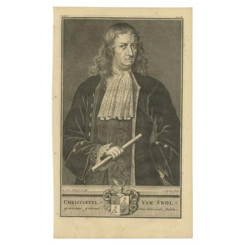 Old Portrait of Christoffel Van Swoll, Governor-General of the Dutch East Indies