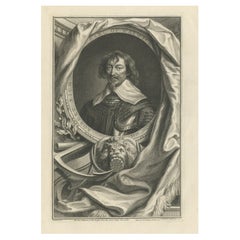 Altes Porträt von Robert Rich, englischer Kolonialadministrator, Admiral und Puritan