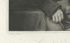 Old Portrait Print – James Northcote R.A. by F.C. Lewis after G.H. Harlow – 1824