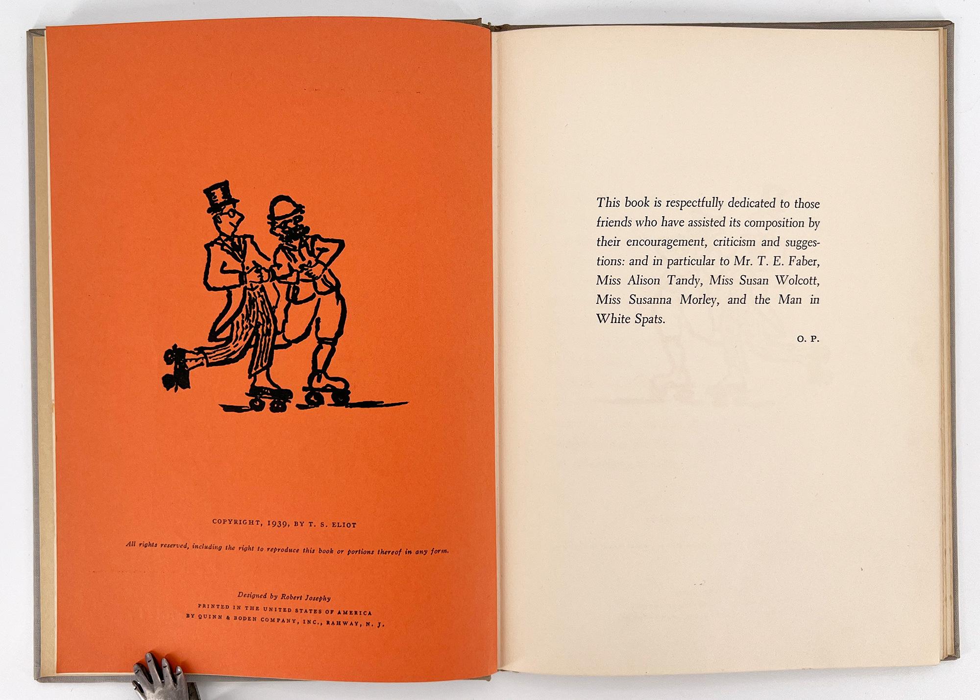 ERSTE AMERIKANISCHE AUSGABE, New York: Harcourt, Brace and Company, 1939. 

Der Titel dieses Buches mit leichten Versen ist von Ezra Pounds freundschaftlichem Spitznamen für Eliot 