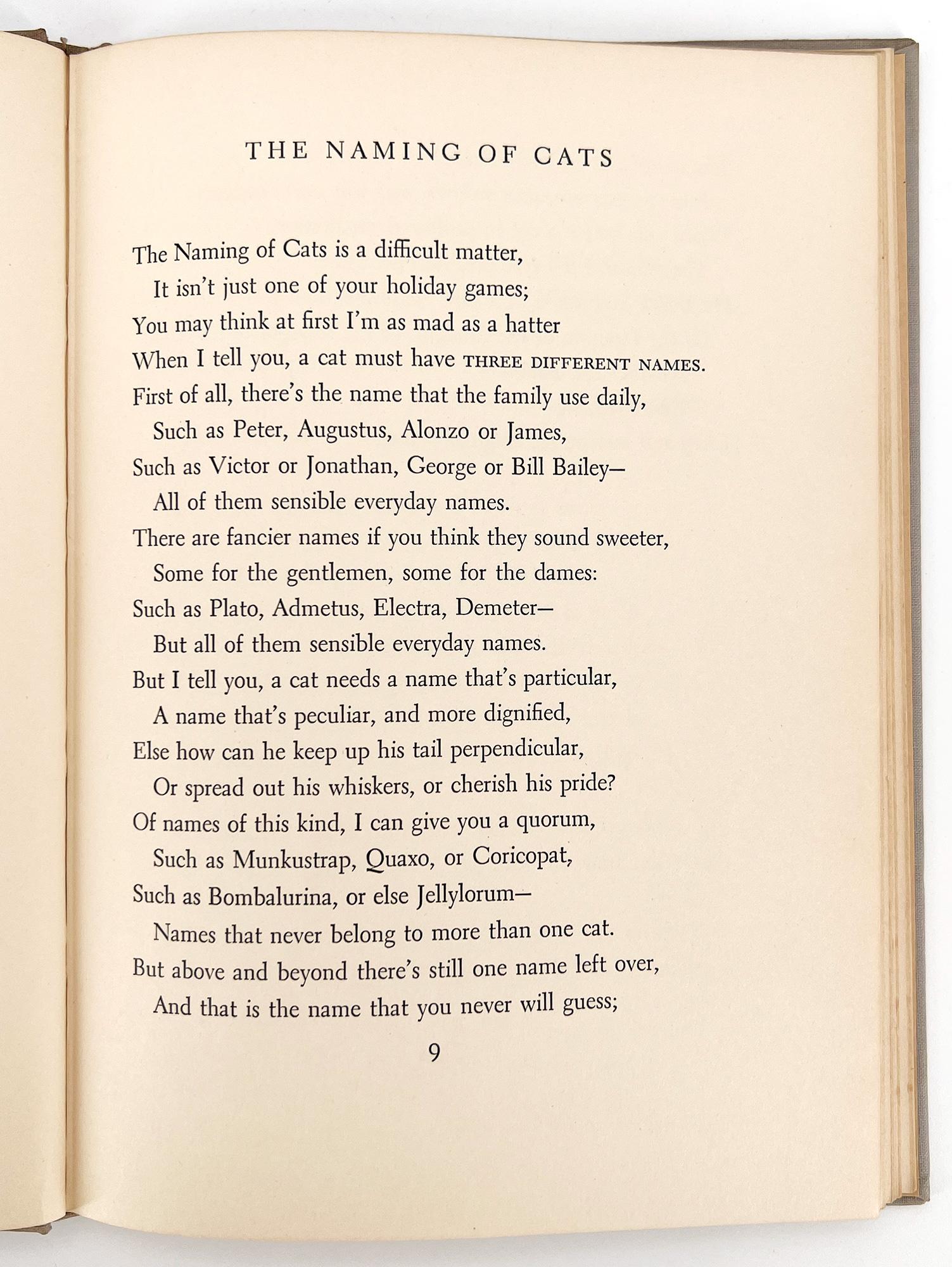 Old Possum's Book of Practical Cats von T. S. Eliot (Papier) im Angebot
