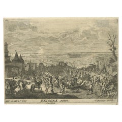 Old Print After A Painting in the Gallery of Paintings, Vienna, Austria, ca.1730