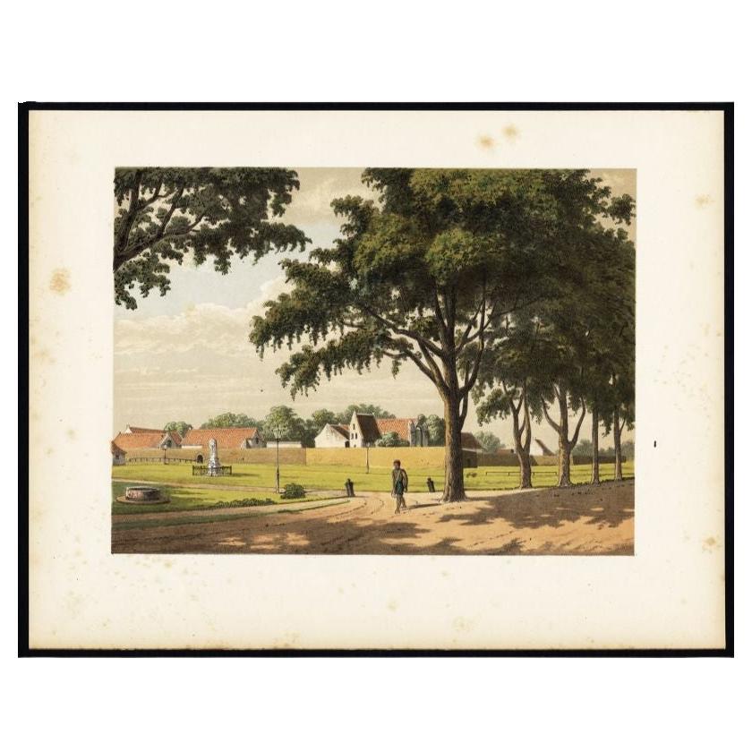 Old Print of Makassar in Celebes, Dutch East Indies or nowadays Indonesia, 1888 For Sale