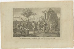 Old Print of Mexicans Showing the Rejoicings at the Beginning of the Age, 1778