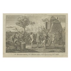 Alter Druck von Mexikanern, der den Jubel zu Beginn des Zeitalters zeigt, 1778