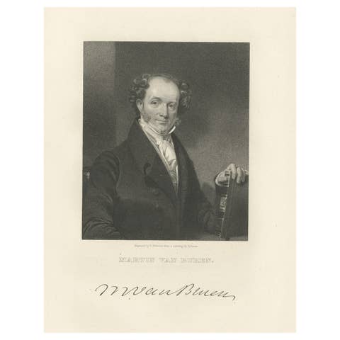 Old Print of the 8th President of the United States Martin van Buren, ca.1865