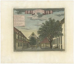 Old Print of the Governor-General's Residence in Batavia, Indonesia, 1739
