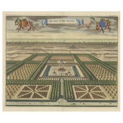 Old Print des West-Souburg-Anwesens, Vlissingen, in der niederländischen Provinz Zeeland
