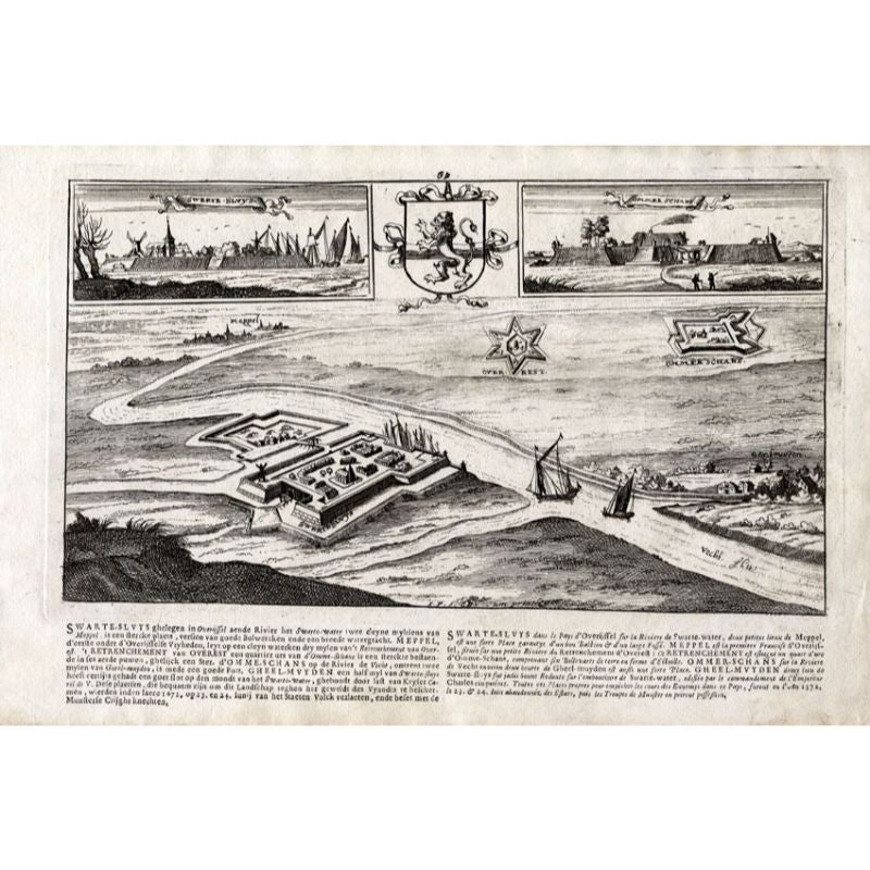 Old Print of Zwartsluis & Ommerschans, 1st Colony of the Society of Benevolence For Sale