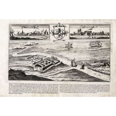 Stampa antica di Zwartsluis e Ommerschans, prima colonia della Società di Benevolenza