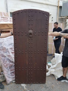 Old Rabat Dark Tan Moroccan Door, Ring Knocker