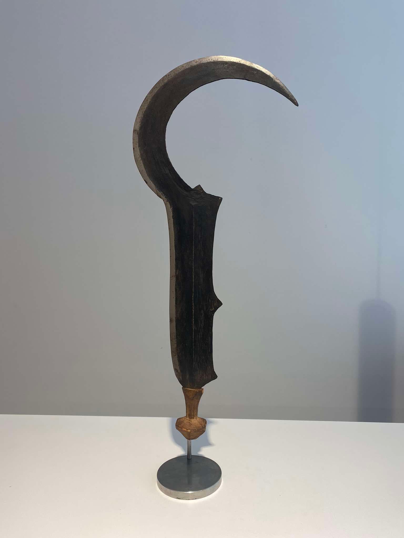 Old Rare Knife Tribe Lobala Nzombo Ngbaka Ngiri DR Congo 1880-1900 African Art For Sale 6