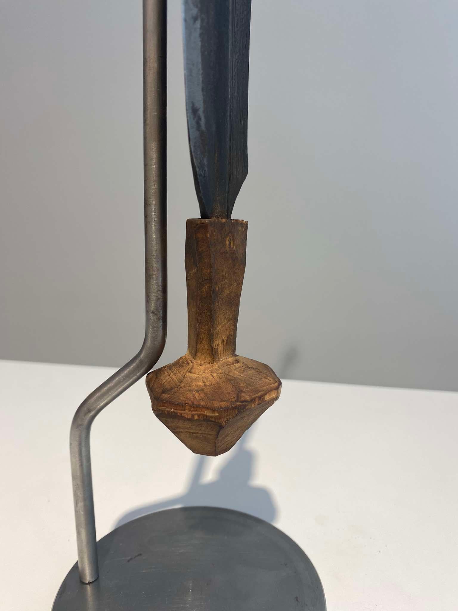 Congolese Old Rare Knife Tribe Lobala Nzombo Ngbaka Ngiri DR Congo 1880-1900 African Art For Sale