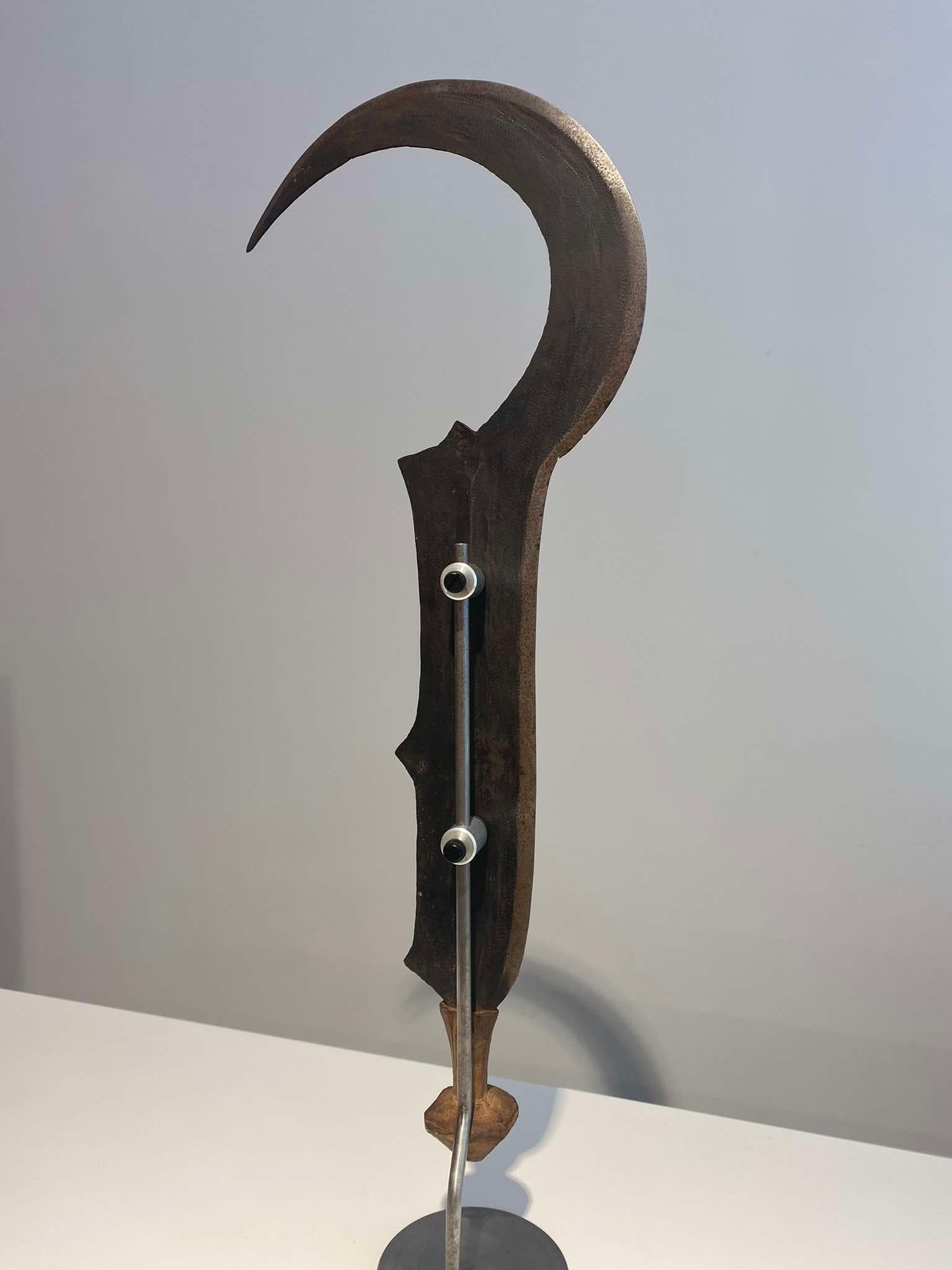 Old Rare Knife Tribe Lobala Nzombo Ngbaka Ngiri DR Congo 1880-1900 African Art In Good Condition For Sale In Leuven, BE