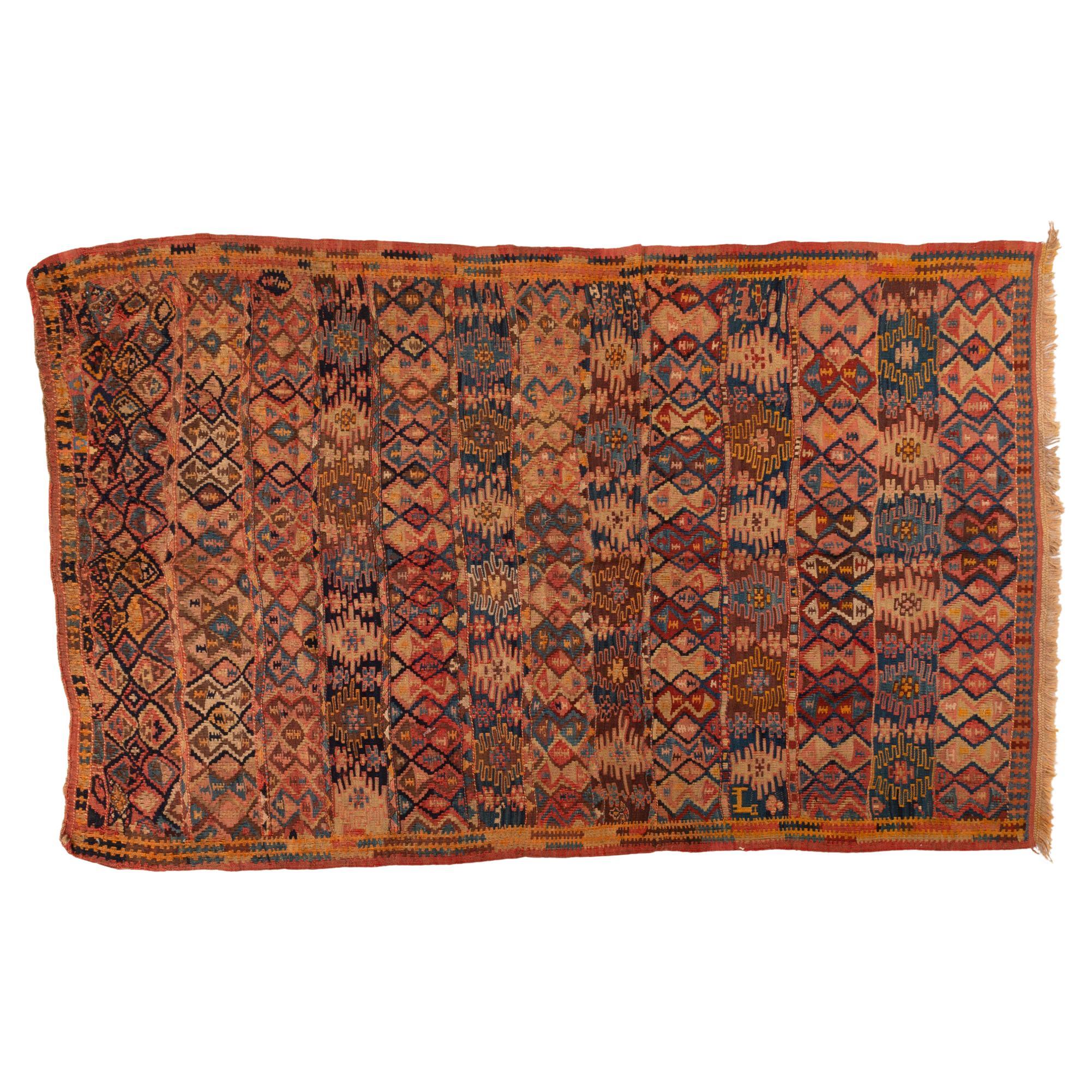 (n.740) - Old rare Kurdestan kilim from my private collection . complex workmanship, full of design and colors.
The photos don't make the real beauty of this work of art.