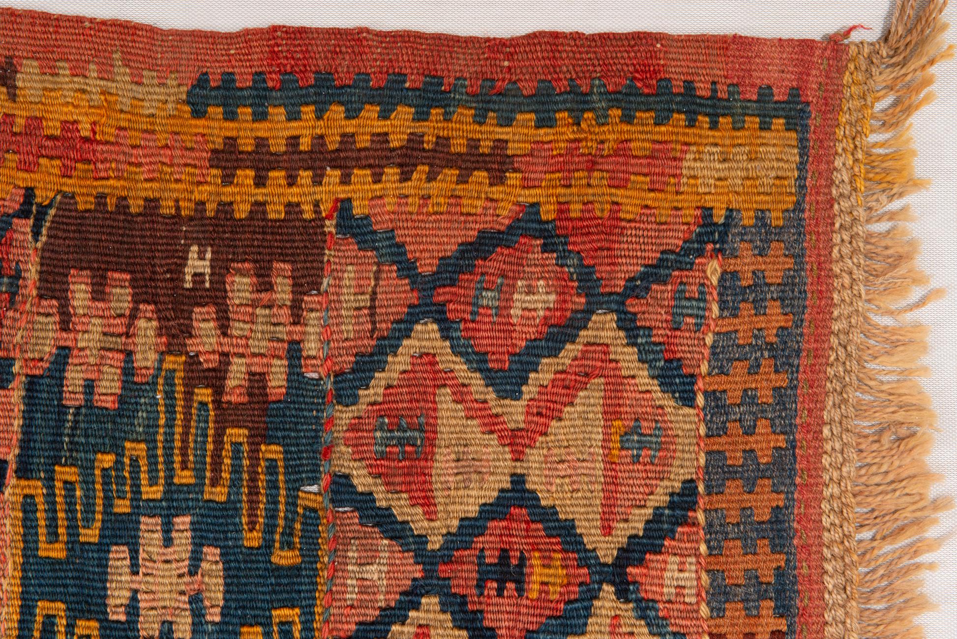 20th Century Old Rare Kurdestan Kilim from Takab