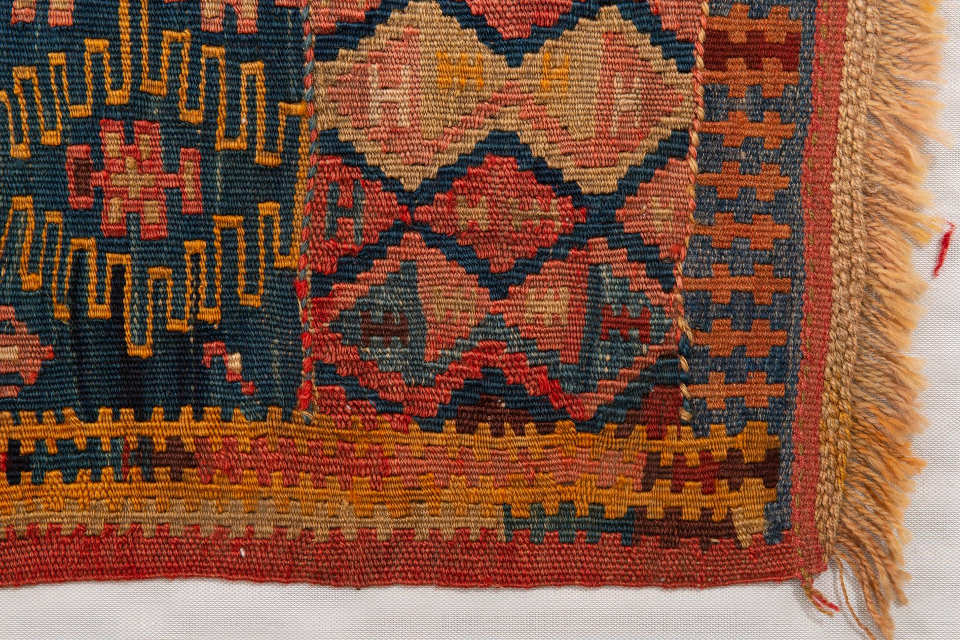 Wool Old Rare Kurdestan Kilim from Takab