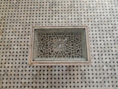 Old Reclaimed Hand-Carved Inlay Limestone Panel as Coffee Table