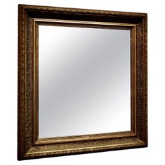 Espejo antiguo rectangular dorado