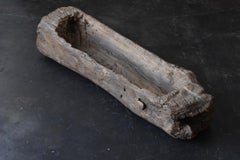 Old Rectangular Wooden Bowl in Southeast Asia / Beautiful Withered Tree Object
