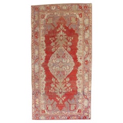 Ancien tapis de Turquie rouge Kula 