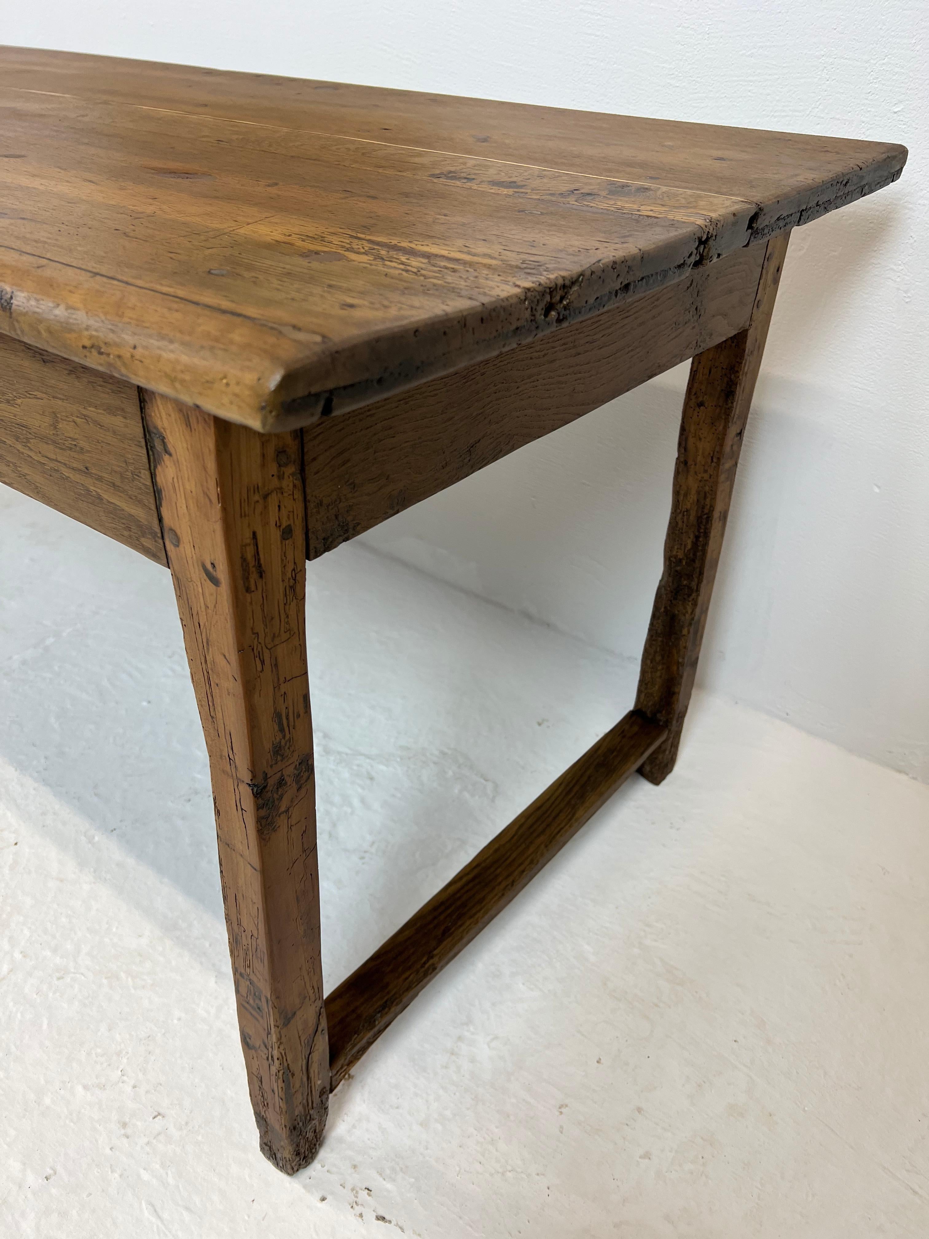 Old Restored Farm Table, in Oak and Cherry France, XIX th 4
