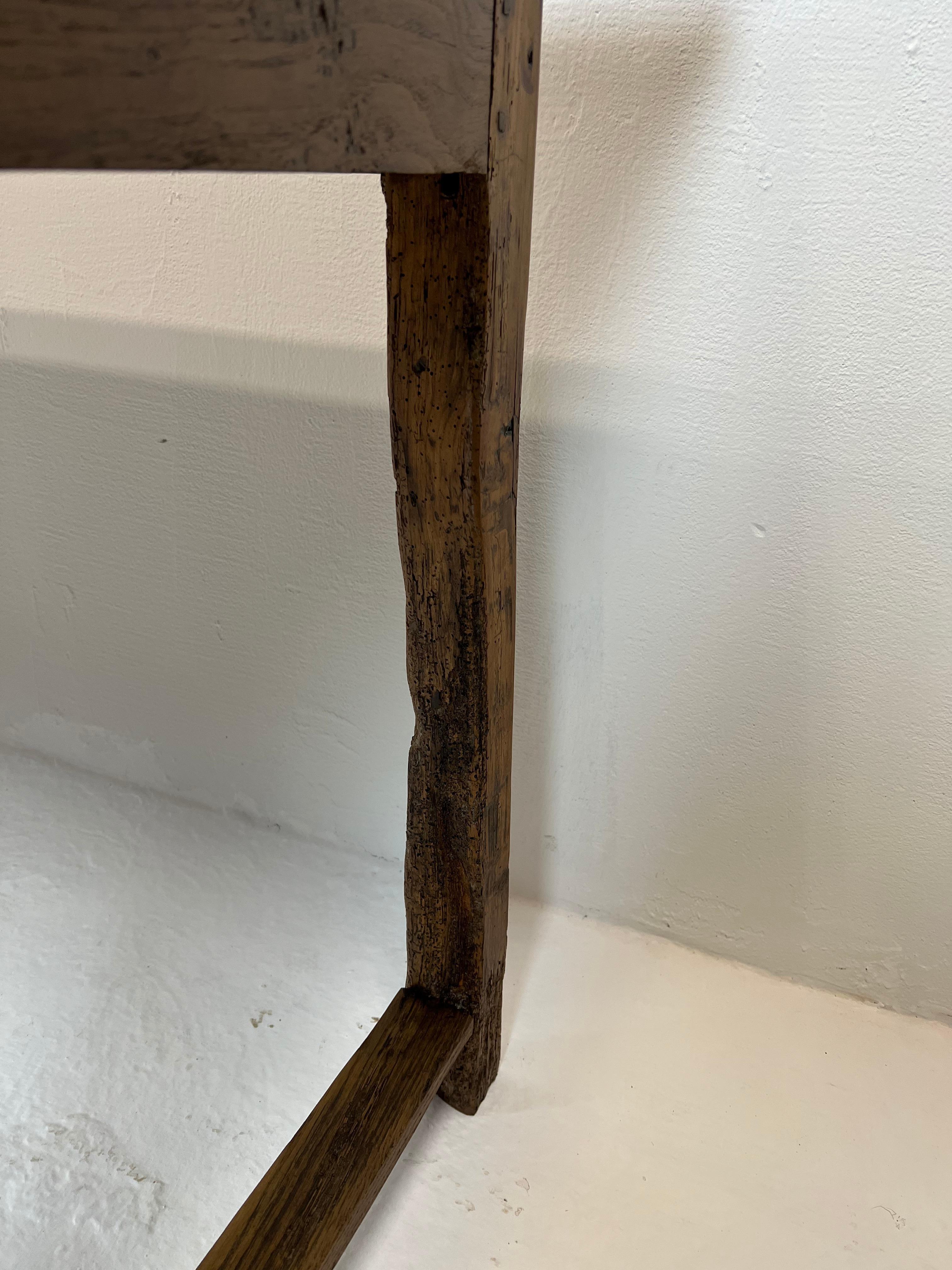 Old Restored Farm Table, in Oak and Cherry France, XIX th 5