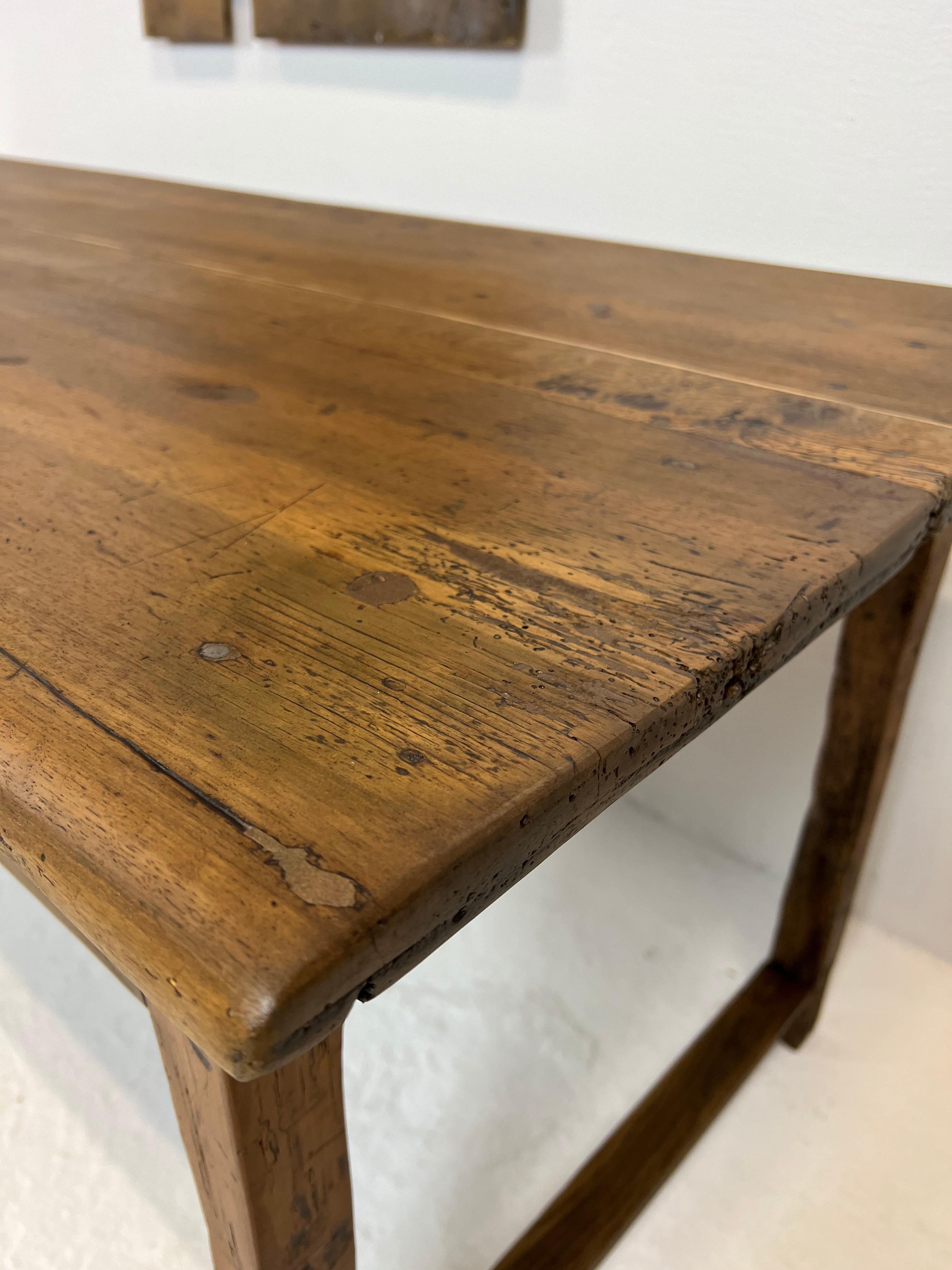 Old Restored Farm Table, in Oak and Cherry France, XIX th 8