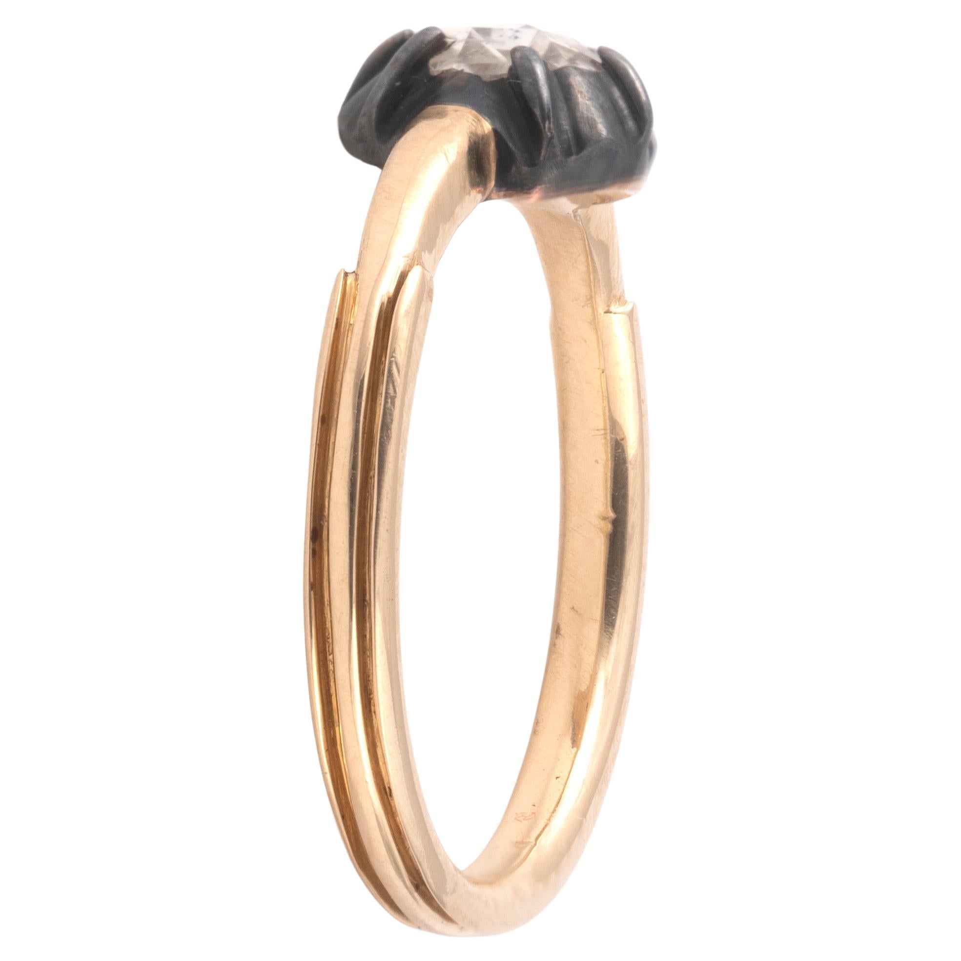 Contemporain Bague à diamants Flemish taille ancienne rose en vente