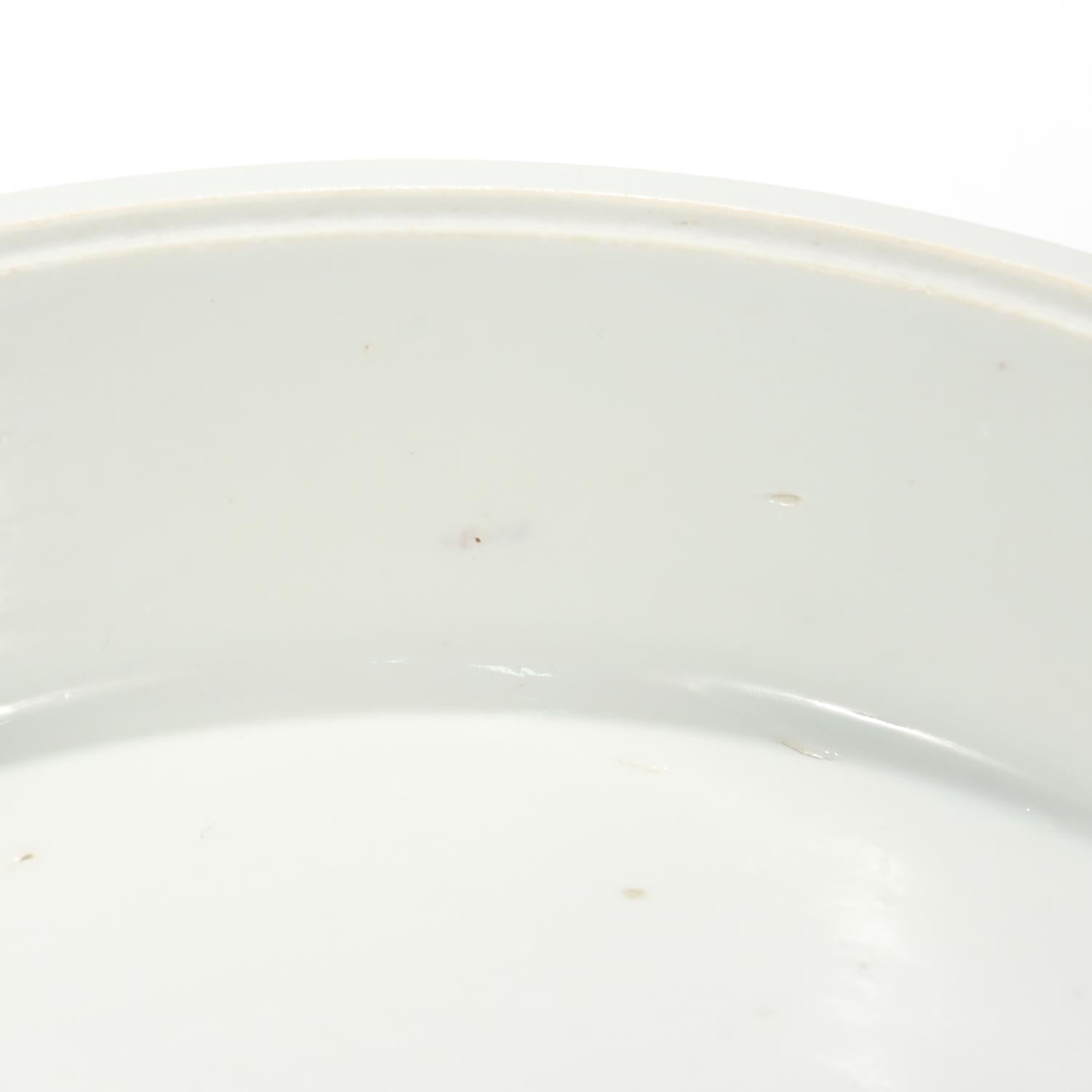 Old Round Blue & White Canton Chinese Export Porcelain Covered Tureen/Vegetable For Sale 11