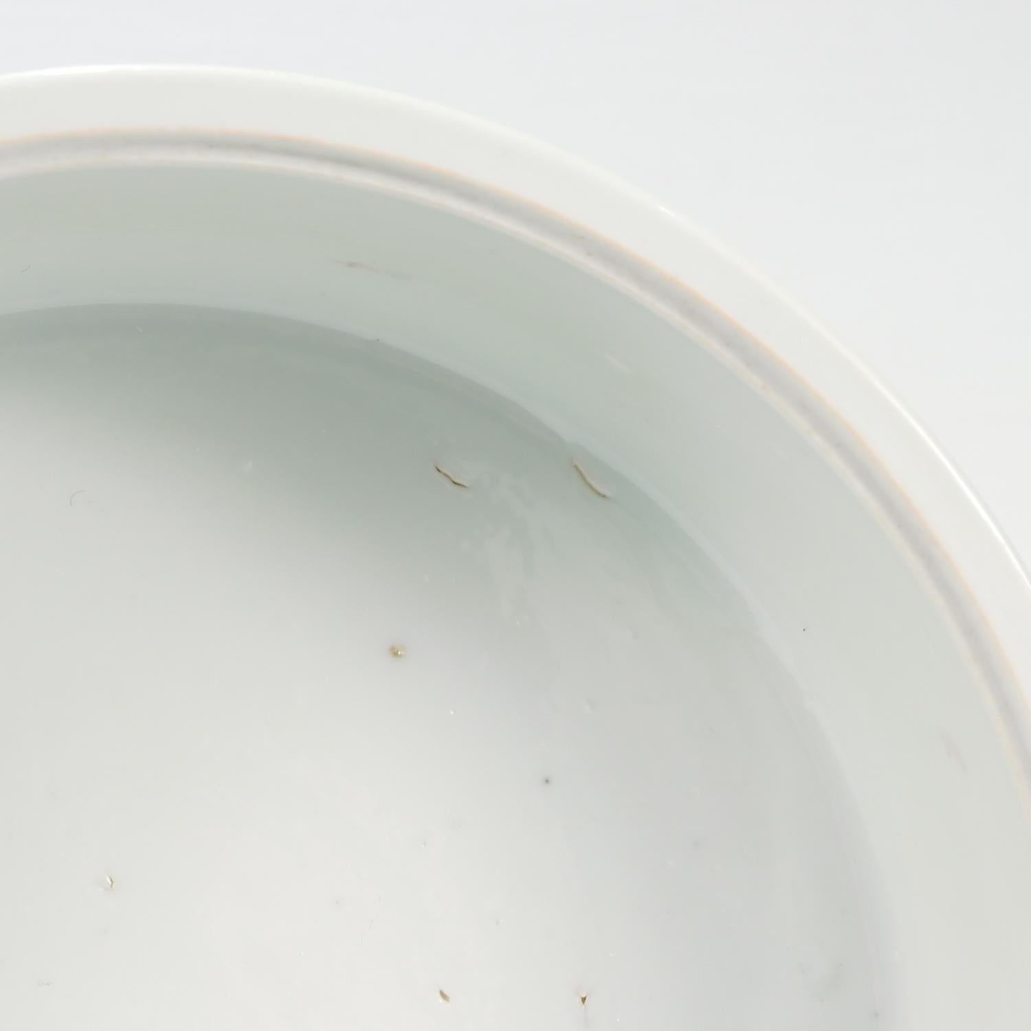 Old Round Blue & White Canton Chinese Export Porcelain Covered Tureen/Vegetable For Sale 12