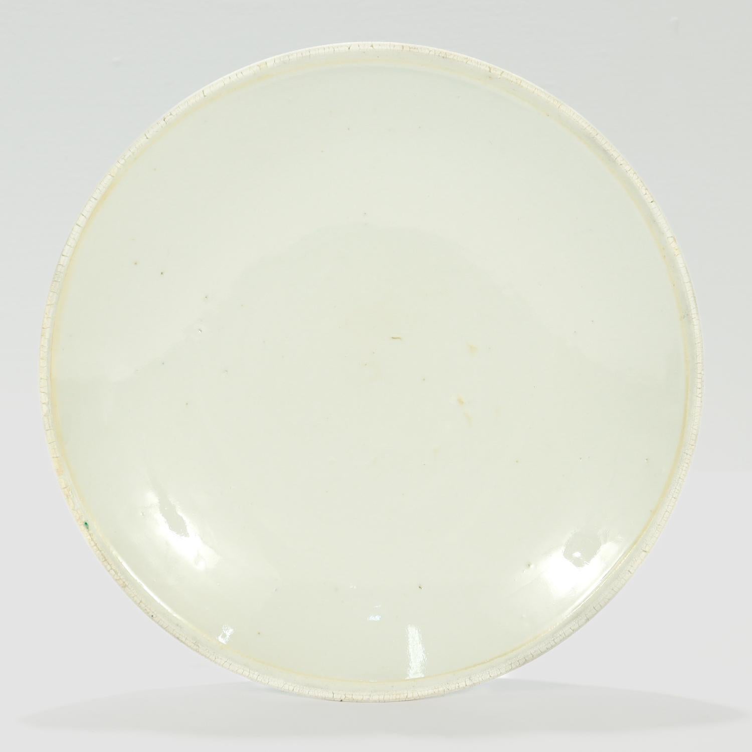 Old Round Blue & White Canton Chinese Export Porcelain Covered Tureen/Vegetable For Sale 5