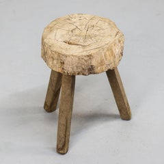 Old Rustic Farmhouse Primitive Wabi Sabi Stool / Side Table