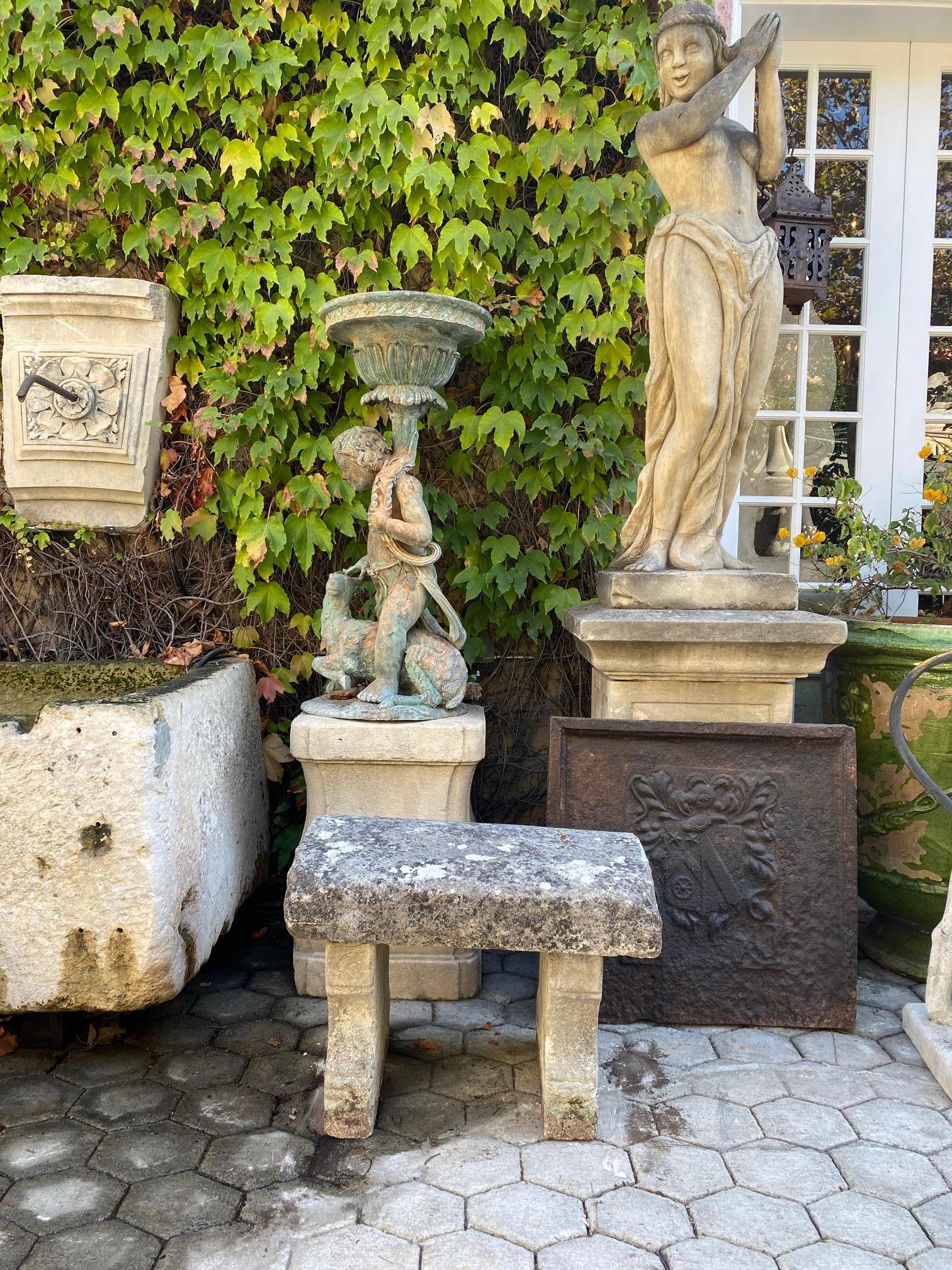 rustic garden stool