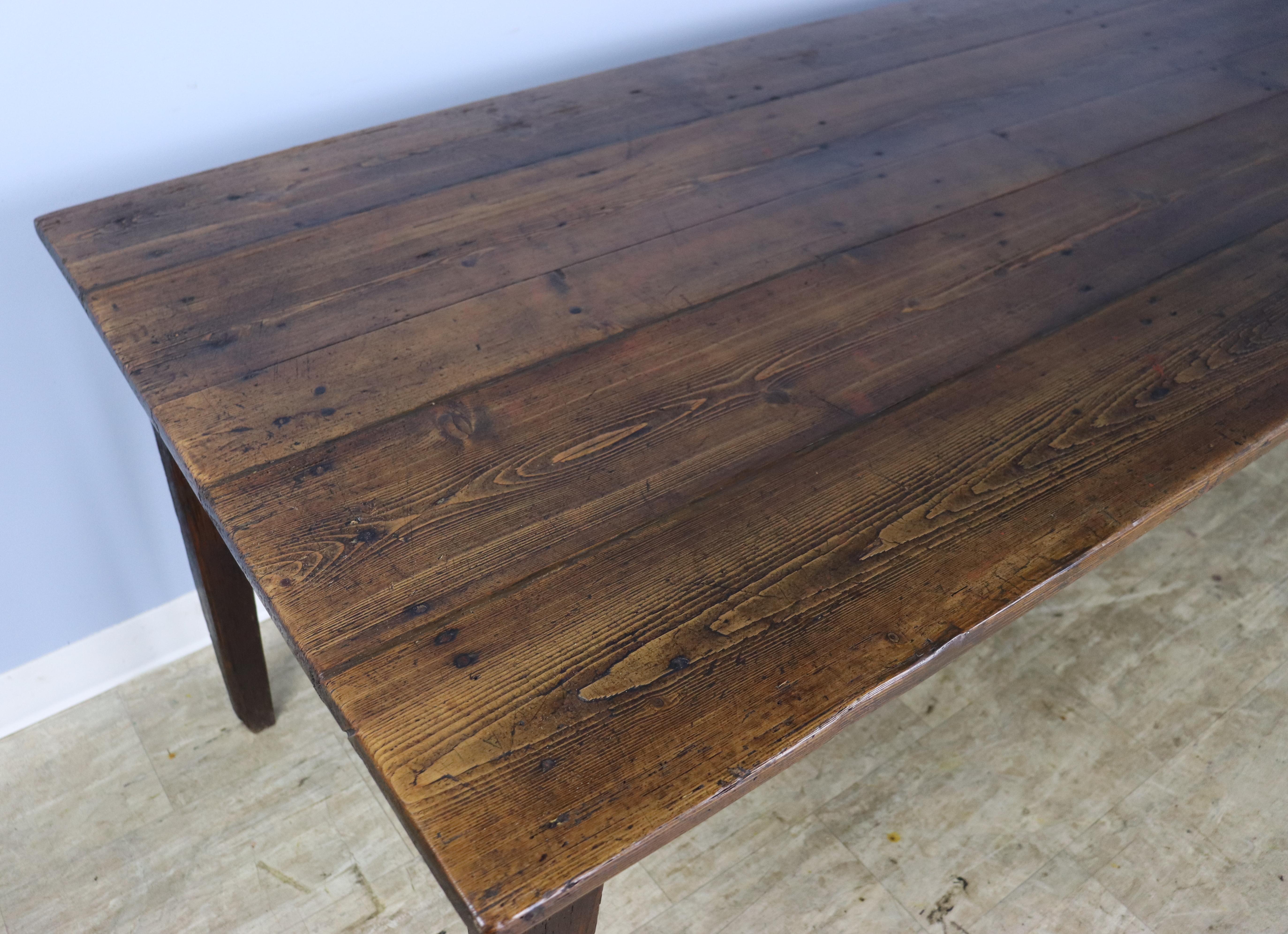 Old Rustic Pine Farm Table For Sale 2